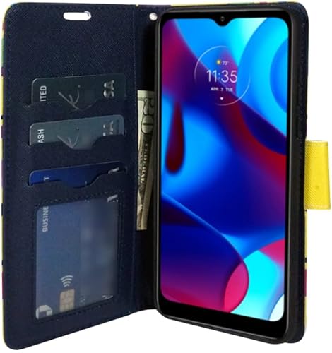 Miniatura 4 de Zase Motorola Moto G Power 5G (2023) - Funda protectora para teléfono, bonita mujer, de piel sintética de alta calidad, con función atril, ranura