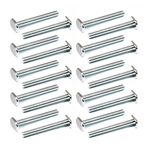 Image of POWERTEC 5 /16 inch-18 T Track Bolts 20 Pack for T track, 2-1 /2 Inch Long T Slot Bolts for Universal T Track, T Track Accessories for Woodworking Jigs and Fixtures (QTB1002)