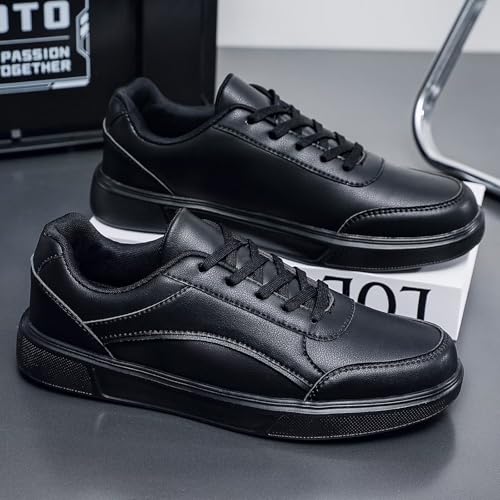Men's Casual Sneakers Lightweight Fashion Walking Shoes Low Top PU Leather Classic Skate Shoe3