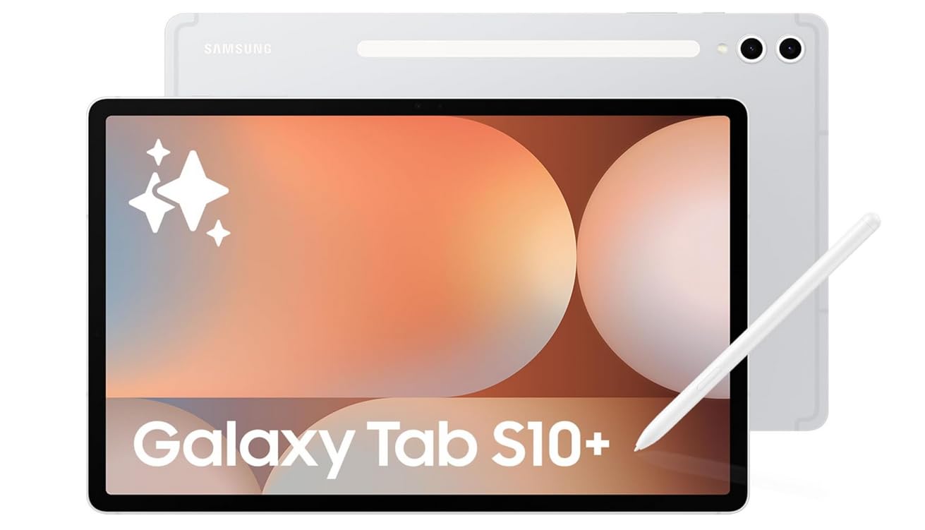 Samsung Galaxy Tab S10+, AI Tablet, Android Tablet, WIFI, 12GB RAM, 256GB Storage, AMOLED Display, Anti-reflection, Durable, S Pen Included, Platinum Silver - International Version