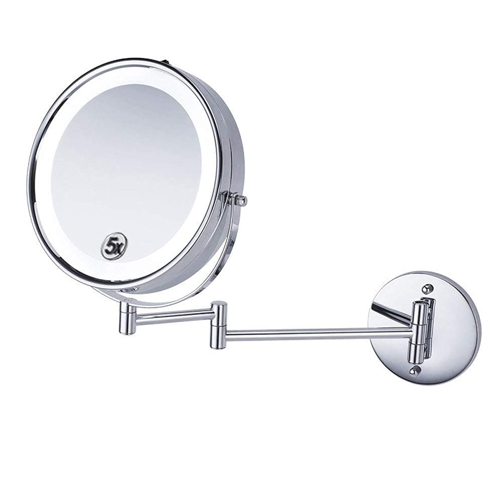 Miroir de maquillage mural JCAKES grossissement 5X pour éviter les erreurs de maquillage
