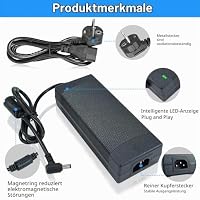 24V 6A Netzteil, 144W AC/DC Adapter, Universal Stromversorgung mit 5,5mm x 2,5mm & 2,1mm DC Stecker, Kompatibel mit Monitor, Router, Projektor, Lautsprecher, TV-Box und weiteren 24V Geräten – Ansicht 2