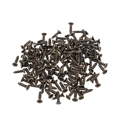 Cabilock 30 Pcs Vintage Style Brushed Gold Iron Label Handle Cabinet Drawer Pulls Screws Antique Brass File Tag Holder for Jewelry Box Dresser Knobs