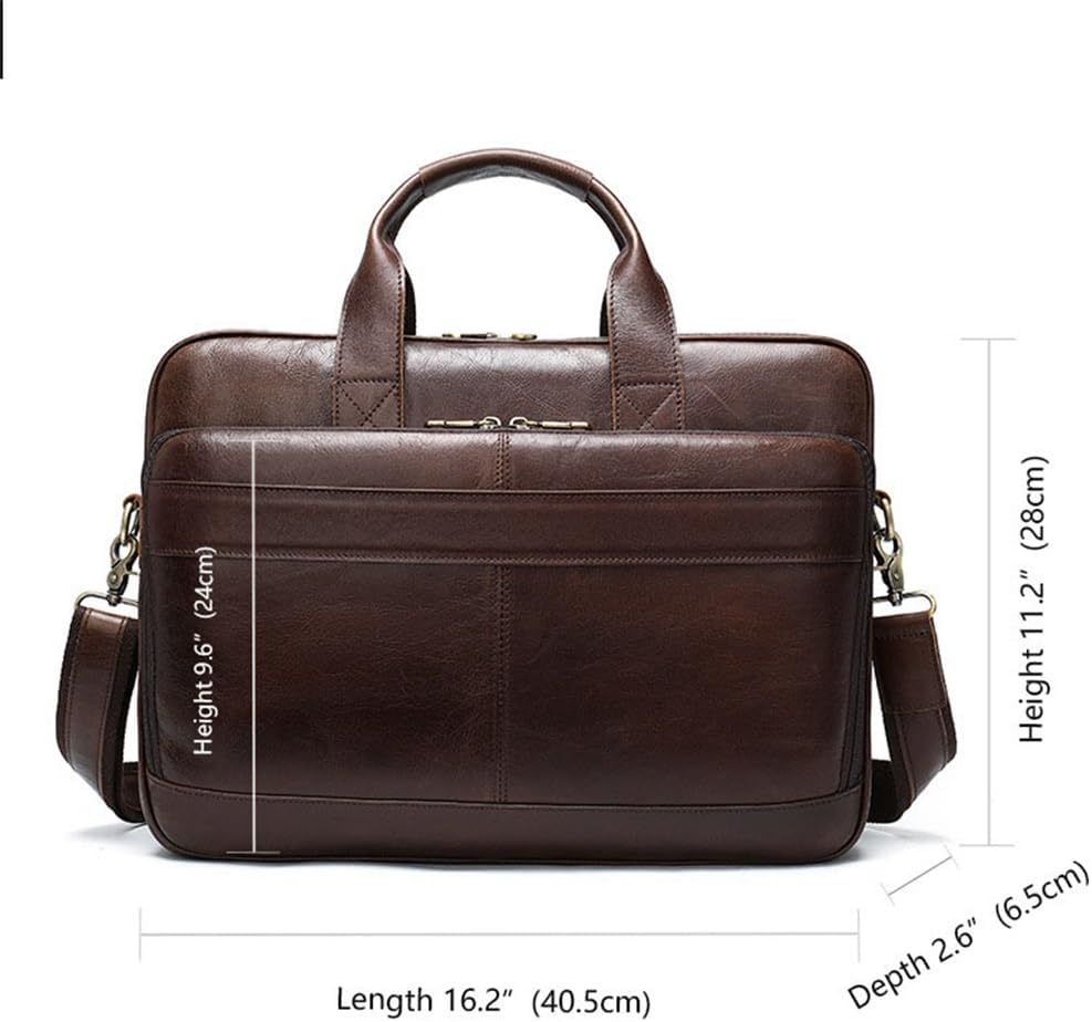 Vintage Men's Bag Business Handbag Multifunctional Computer Crossbody Male
