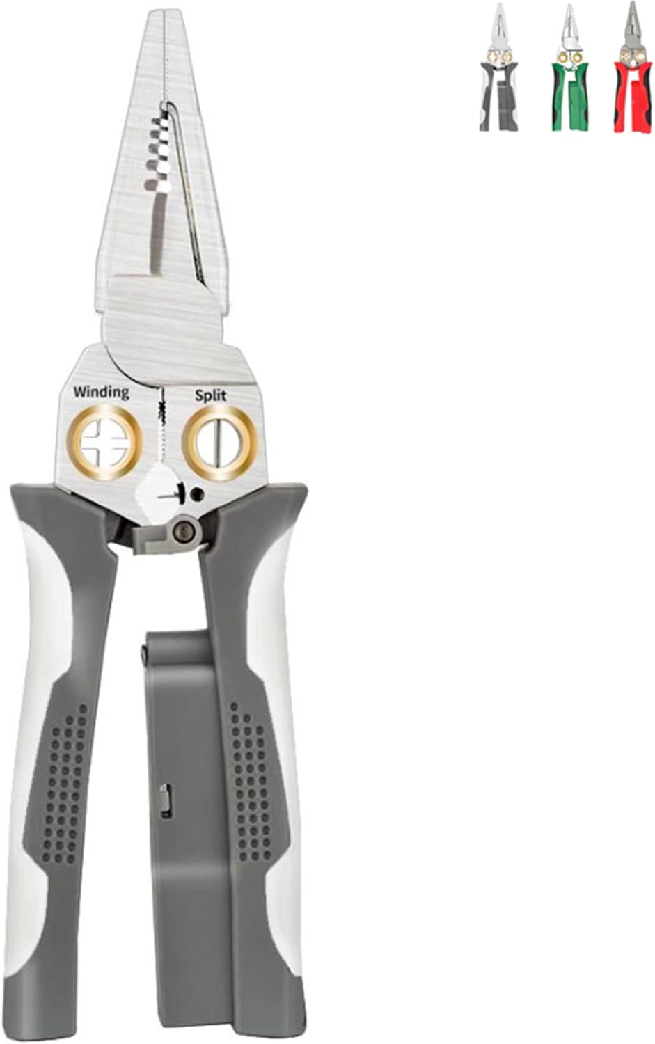 Seesei 8 in 1 Wire Stripper – Multi-Function Electric Wire Stripping Tool For Cutting And Pulling Pliers, Electrician Repair Tool, Wire Strippers Electrical (Gray)