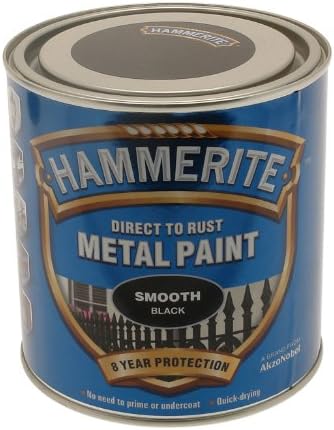 Hammerite HAM6722003 1L Metal Paint - Smooth Black