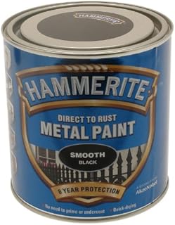 Hammerite HAM6722003 1L Metal Paint - Smooth Black