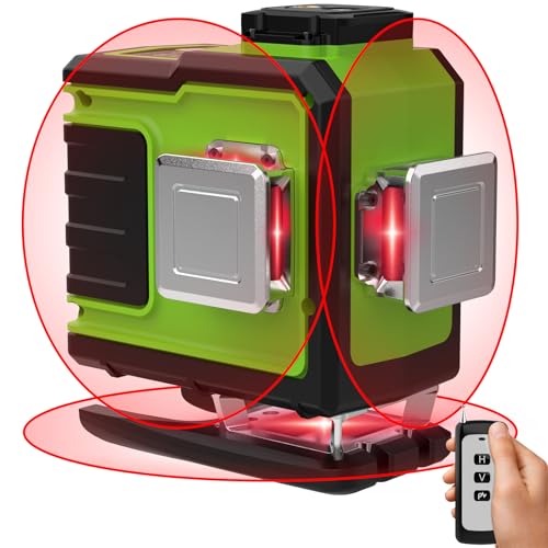 Laser Level, MAITHEUO 3x360° High Visibility Red Cross Line Self-leveling