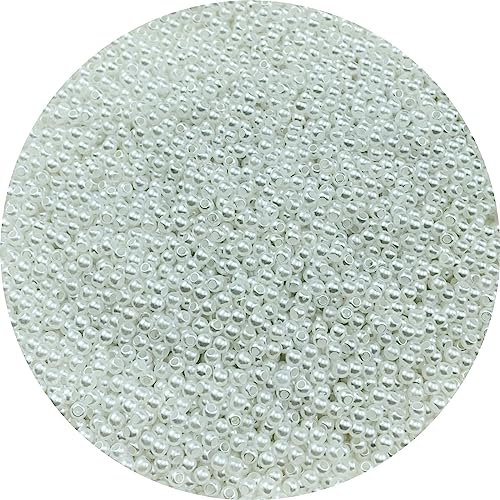 YHYPOCI 4000pcs Pearl Beads for Crafts 3mm Resin Pearl for Jewelry Making Round Bulk Pearls Beads with Hole for Necklaces Bracelets Earrings Making Jewelry Decoration(White)