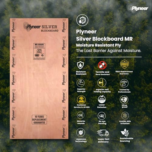 Image of Plyneer BB Silver Mr-Moisture Resistance High Durability | Plywood for Design, Craft| Home| Industrial Use (16mm)-8ft x 4ft