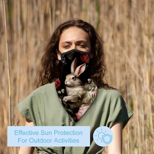 4 Pack Rabbit Bunny Fishing Neck Gaiter - UV Face Mask Sun Protection for Men & Women3