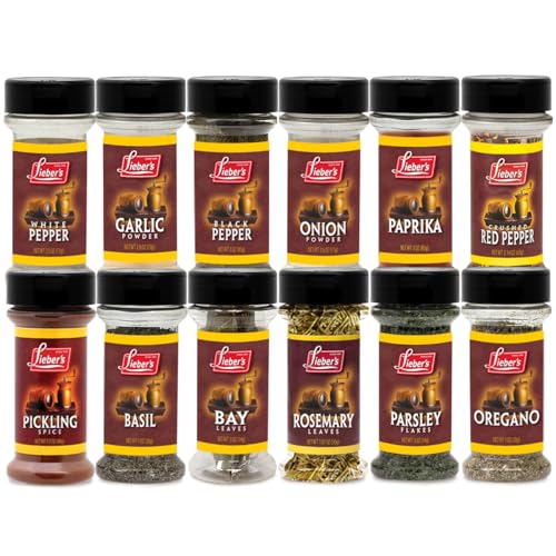 Lieber's Spice Set, Starter Seasoning & Herb 12 Piece Gift Set, O...