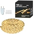 FORT LED Rope Lights Outdoor Waterproof Warm White led Strip Lights, 100 ft led Lights 720 Led Connectable and Flexible Tube Lights UL Plug -Idear for Trees,Pool,Wedding Deck Landscape, Gerden Decor