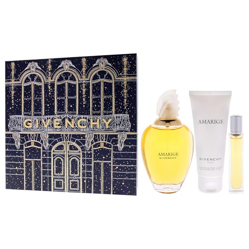 Image of Amarige by Givenchy for Women - 3 Pc Gift Set 3.3oz Amarige EDT Spray, 0.42oz Amarige EDT Spray Vial (Mini), 2.5oz Body lotion