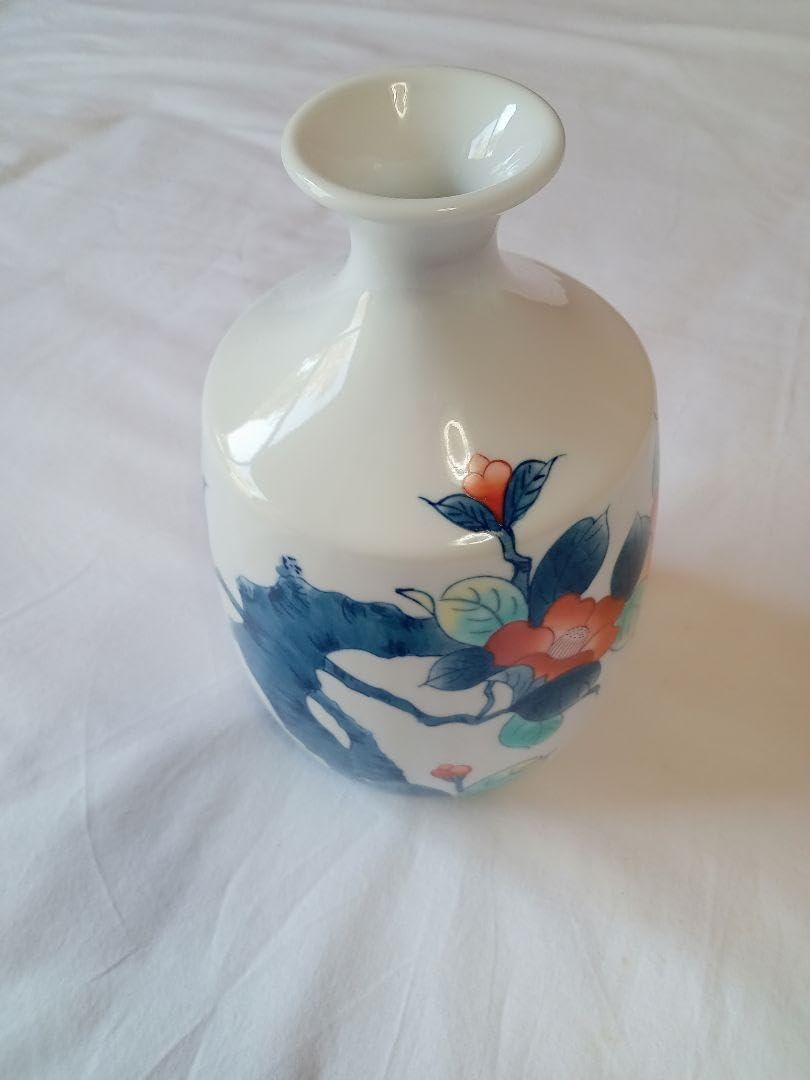 鍋島焼 青木作 花柄 花瓶 直径12cm 高さ20cm 花瓶 鍋島焼 裏