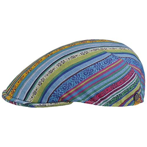 Lierys Fresh Stripes Flat Cap Men Blue 7 1/4-7 3/8