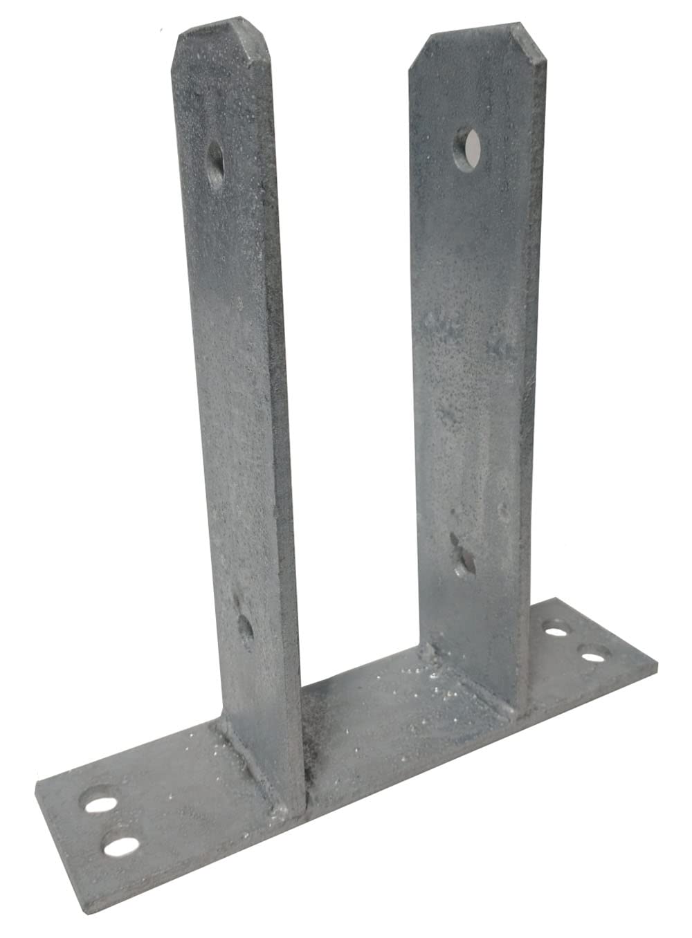 Silver Pergola Post Support Heavy Duty Galvanised Bolt Down ("Tt" Type) Foot Shoe Fence 71Mm - 2.8"