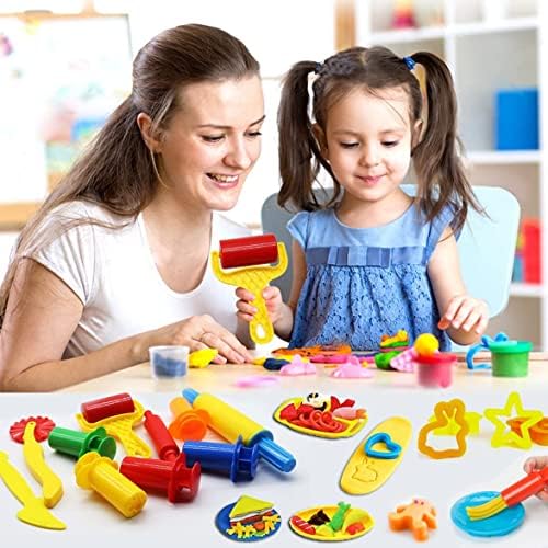 Dokpav Clay Dough Tool Kit, 26 Pcs Smart Play Dough Tools, Plastic DIY Playdough Set with Models Molds Rollers Cutters Extruders for Children DIY Crafts Working 6 51FvBfQWLuL. AC