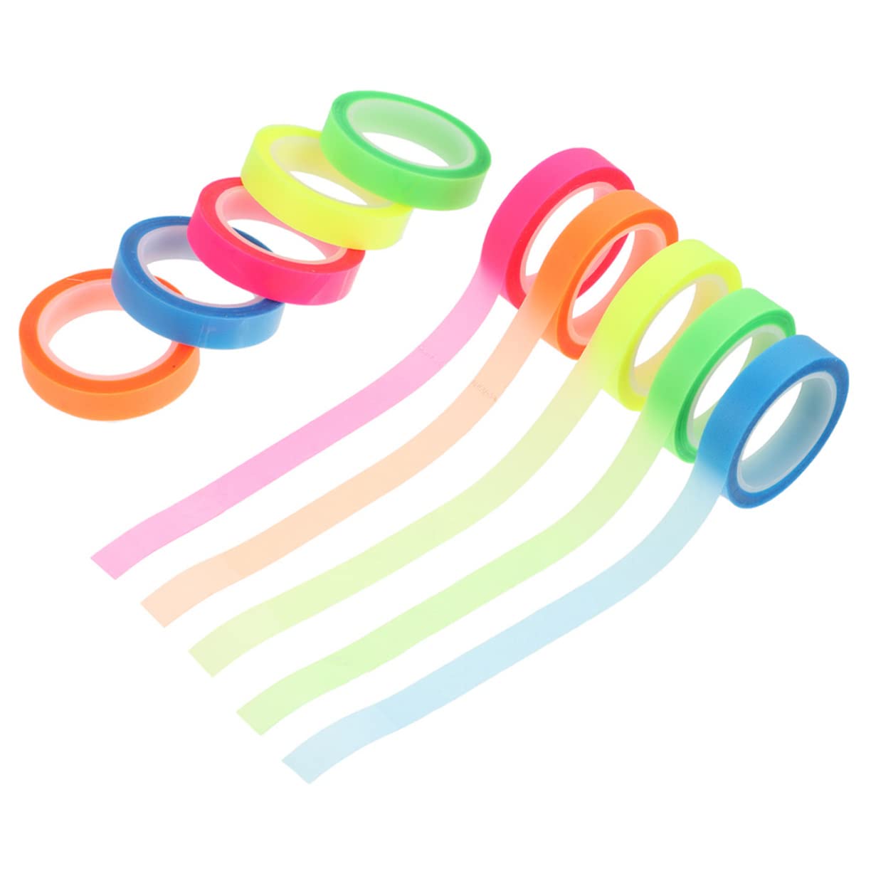 Cabilock 80rouleaux Rubans Adhésifs Transparent Fluorescents Pour Annotation De Pages Étiquettes Colorées Autocollantes Pour Études Utilisation Pratique à Domicile Et Classe
