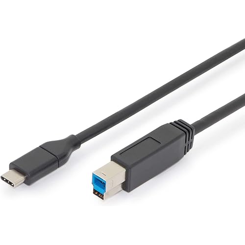 Ansmann AK/300149/010/S USB Type C Gen2 Type C to B Connection Cable 10 m Black