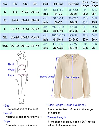 Women's Chiffon Blouses Lace Casual Loose Long Sleeve Tops Shirts Vaction Dressy Fit Black L #TOP5