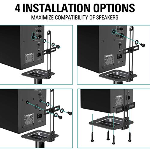 Mounting Dream Speaker Stands Pair Height Adjustable For Universal Satellite Speakers Up To11Lbs, Md5421 Soundbar Bracket For Tvs With Protruded Bottom On Back, Up To 22 Lbs With Detachable Extension #TOP4
