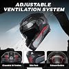 TRIANGLE Modular Motorcycle Helmets for Men Flip Up Full Face Helmet Dual Visor with Internal Sunshield DOT Approved