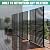 SnugNiture “Metal Privacy Screen”, 72" H × 47" W Weather Resistant Outdoor Privacy Panels for Balconies, Patios & Pools (Black Louvered)
