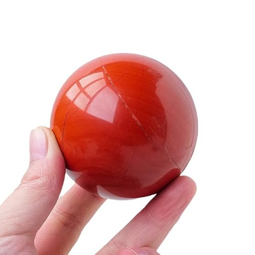 Red Jasper Ball with Stand, Crystal Sphere for Home Fengshui Yoga, Balancing,35mm