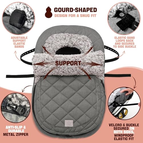 image for ACRABROS Car Seat Cover Baby: Winter Infant Carseat Canopy for Boy Gir