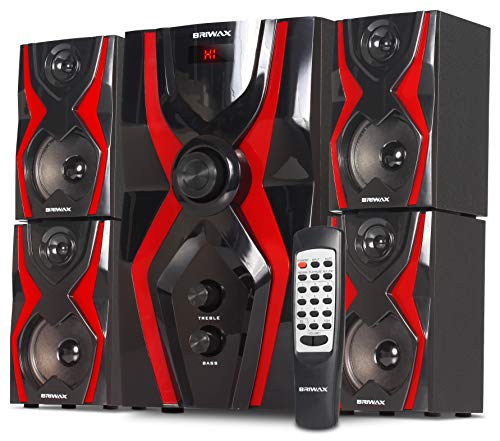 Home Theater Bluetooth 280w Subwoofer 5.1 e 4 Caixas acústicas Controle de Som estéreo Cartão Sd Con