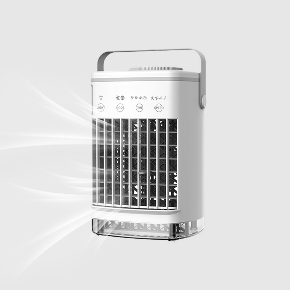 Aire Acondicionado Portátil 700ml 4 Velocidades Ventilador Refrigerador Evaporativo - Silencioso 55dB Con Temporizador Enfriador De USB para Escritorio Oficina