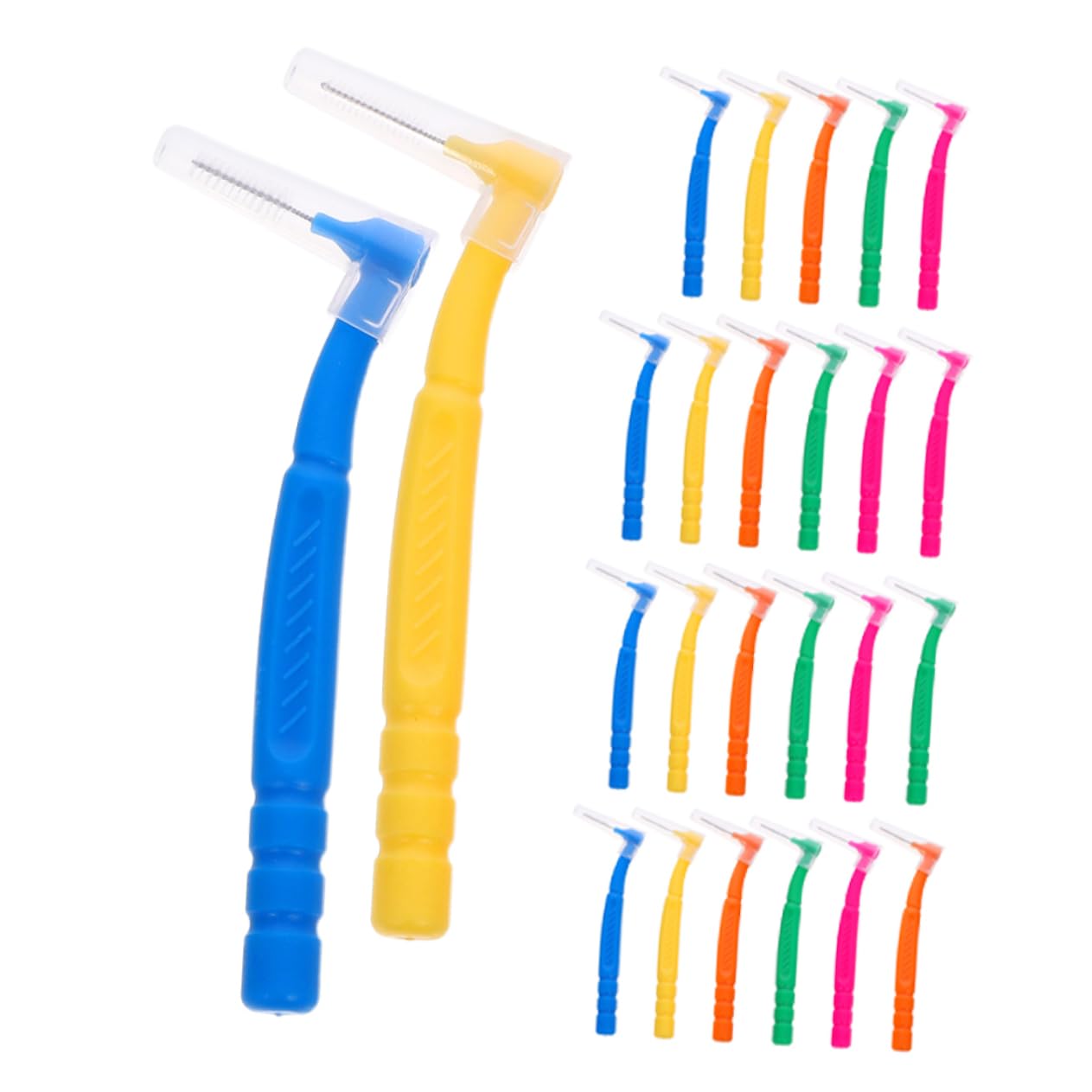 5 set Spazzolino Interdentale Spazzolini Da Denti Spazzolino Per La Pulizia Di Fessure Denti Gengive Spazzolino Easy Ends Piccolo Pulisci Interdentale Spazzolino 30 pezzi*5