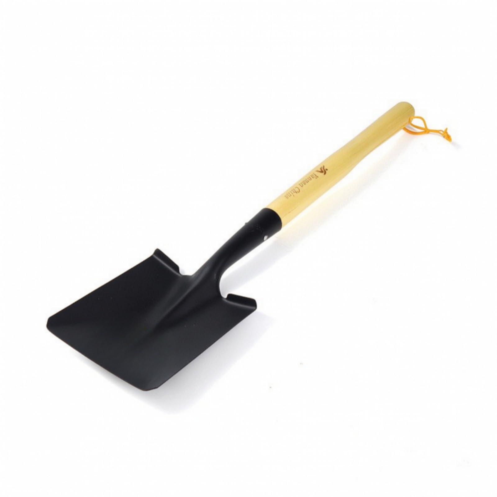 Pala para Jardinería de Niños con Mango, Pala De Jardinería con Mango De Madera, Cabeza Cuadrada Negra, 71 Cm De Largo, 20.5 Cm De Ancho, 15 Cm De Alto, 1.5 Mm De Grosor, 0.71 Kg