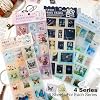 MiyouLuna 24Pcs Retro Stamp Washi Stickers, Vintage Stickers for Scrapbooking, DIY Crafts, Journaling Supplies & Junk Journal Ephemera #1