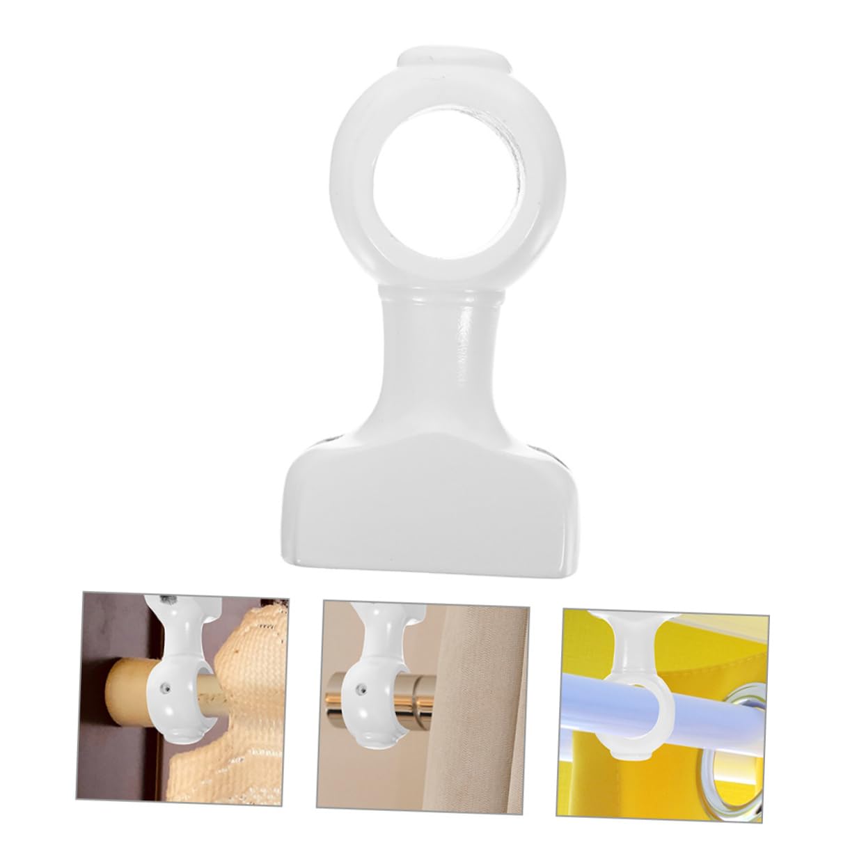 Zerodeko 3 Ensembles Support De Tringle À Rideau Support Tringle Rideaux Support Rideaux Crochets Support De Barre De Rideau Supports De Cantonnière Support De Mur-Rideau 2 Pièces * 3