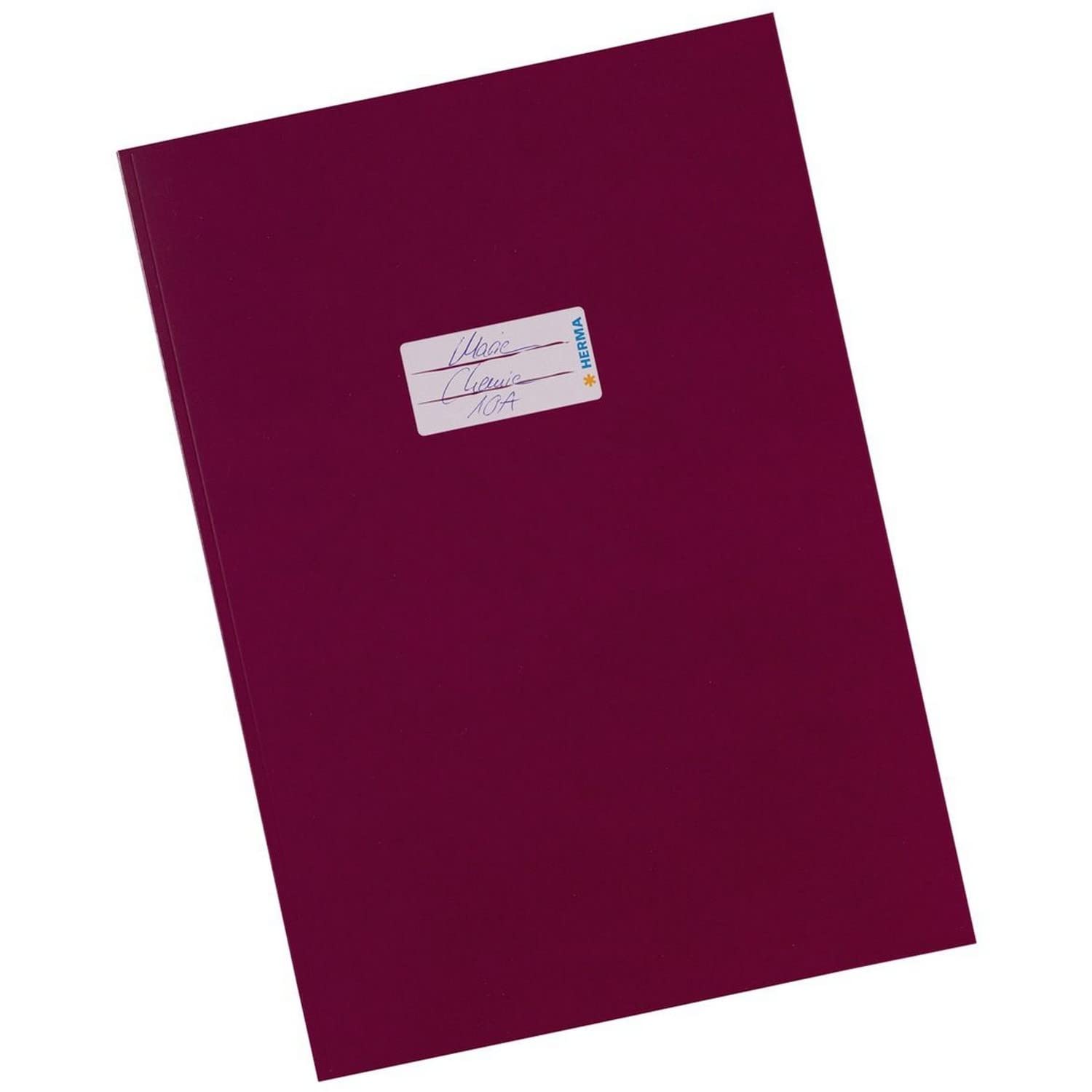 HERMA Cardboard Exercise Book Cover A4, with inscription field, made of extra-strong cardboard, slip on cover jackets for school, ruby