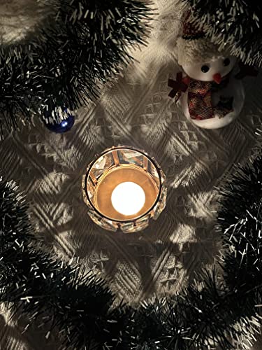 Kolnlala Tabletop Tealight Crystal Candle Holder3.5''X3.5'' Class Votive Holder Home Decoration,Table Centerpieces And Wedding Decor,Gorgeous Gift,Tabletop/Centerpiece Votive Holder (Gold 1) #TOP6