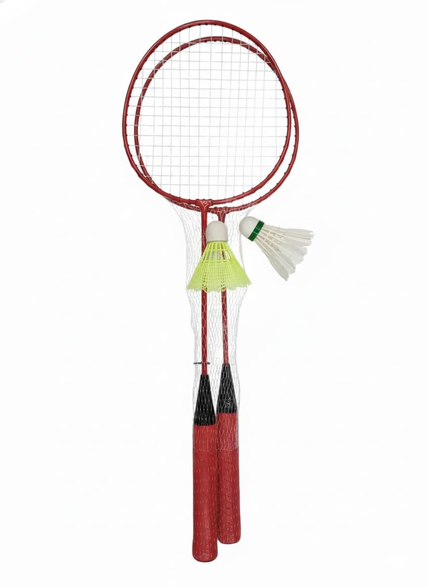 KDJA Rackets Combo-5 (2 Badminton Rackets + 2 Pcs Plastic Shuttle) Red-Yellow (1)-picture-14