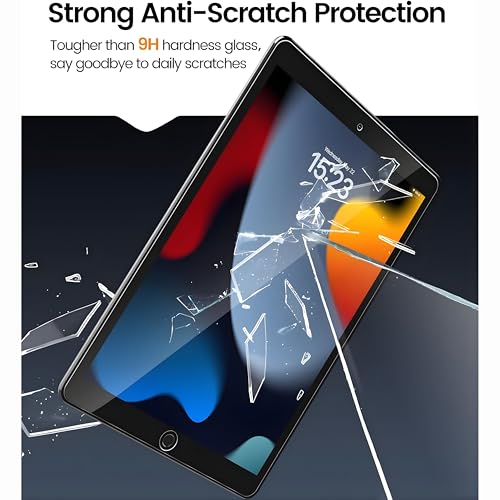 Image of OHAYO 9H Military Strength Car Display Screen Protector for iPad 10.2 Inch (9th Gen 2021 / 8th Gen 2020 / 7th Gen 2019) - Not Tempered Glass, Ultra Hard Scratch Resistant Film, HD Clear, Bubble-Free, Tough Protective Layer for Car Screens
