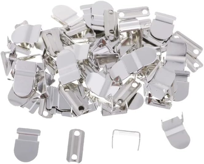 ANAKOR Metal 4-Part No-Sew Hook and Bar Closures for Pants, Skirts – Heavy-Duty Nickel Finish – 4 Sets/Pack