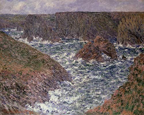 Affiche Monet Port Domois à l'Île, grande décoration murale sur toile 60x90