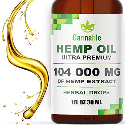 Hemp Oil Extract 104 000 mg, All-Natural Drops for Pain, Stress, Anxiety Relief, Deep Restful Sleep
