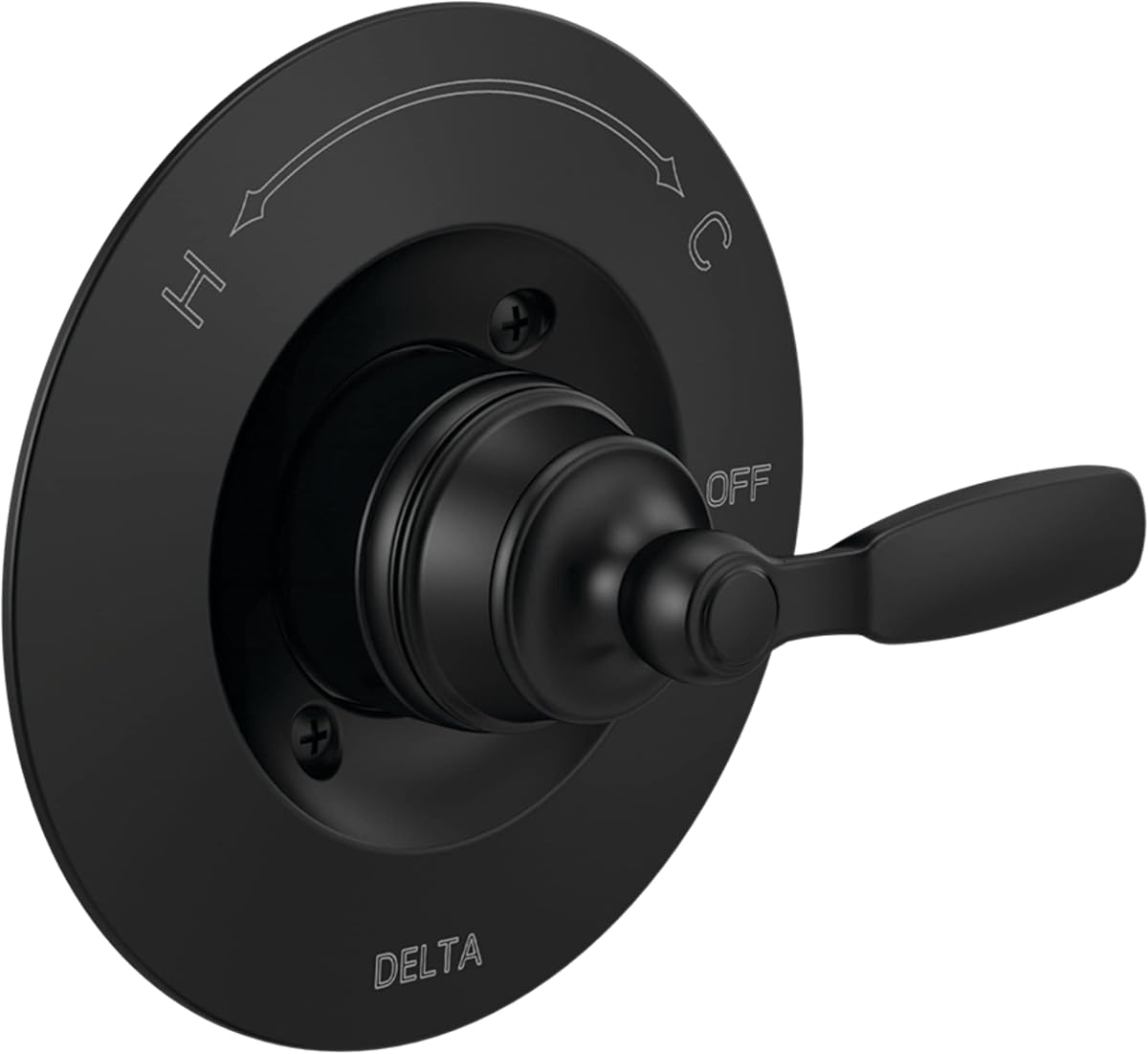 Delta Woodhurst 14 Series Single-Function Valve Trim Kit, Matte Black Handle Set for Shower Faucet System, Matte Black T14032-BL (Valve Not Included)