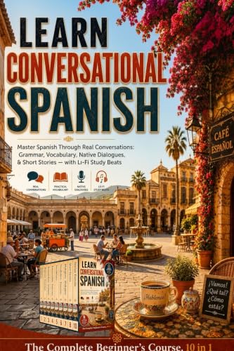 Learn Conversational Spanish: The Complete Beginner's Course, 10 in 1: Master Spanish Through Real Conversations: Grammar, Vocabulary, Native Dialogues, ... Lo-Fi Study Beats (Fast Track to Fluency)