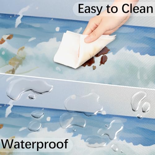 OSAM SPACE Outdoor Tablecloth with Umbrella Hole, Round Elastic Fitted Table Cloth with Invisible Zipper, Beach Starfish Picnic Patio Table Cover 36-44in by OSAM SPACE - Used condition - Image 5