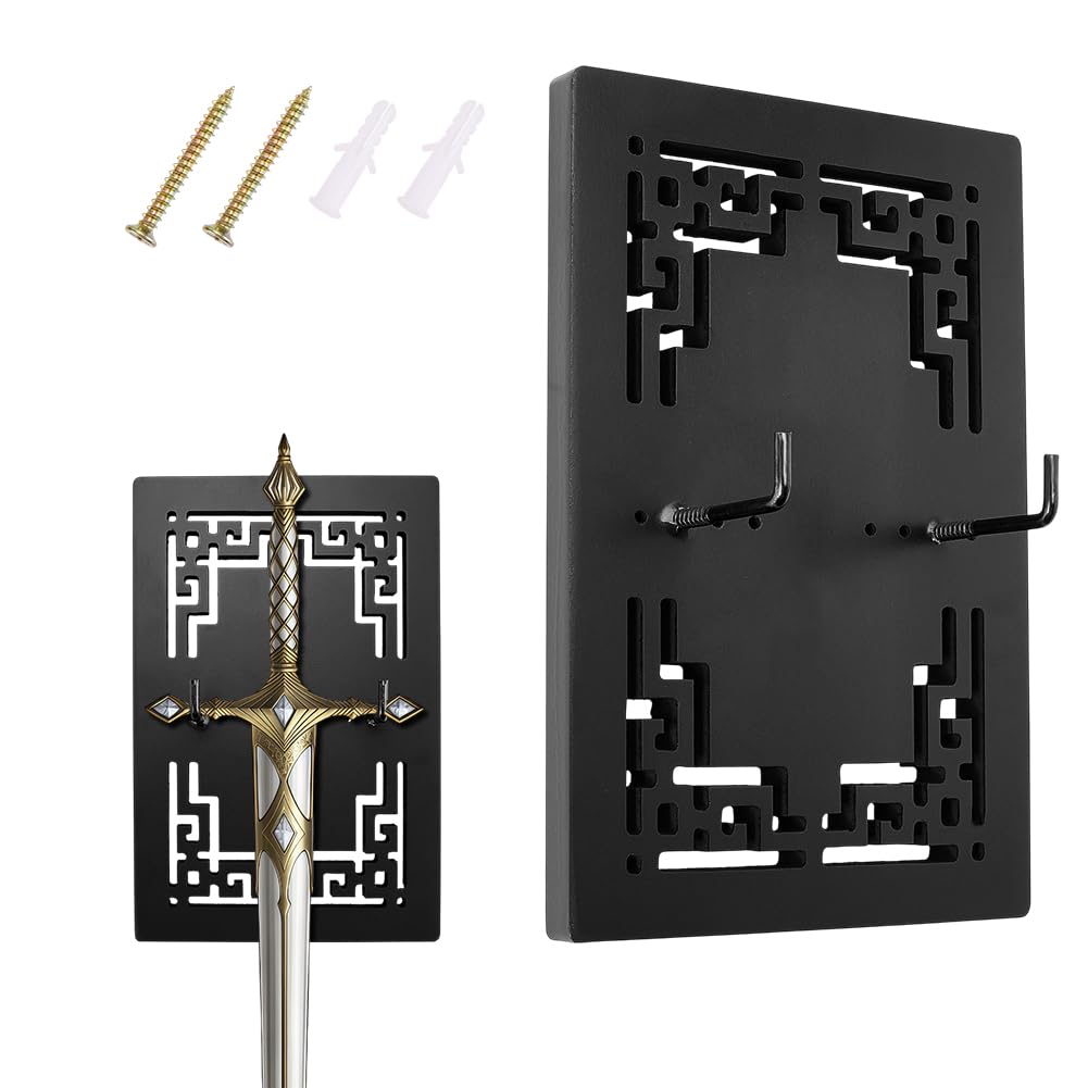 Présentoir d'épée haut de gamme en bois de pin FINGERINSPIRE avec finitions rectangulaires