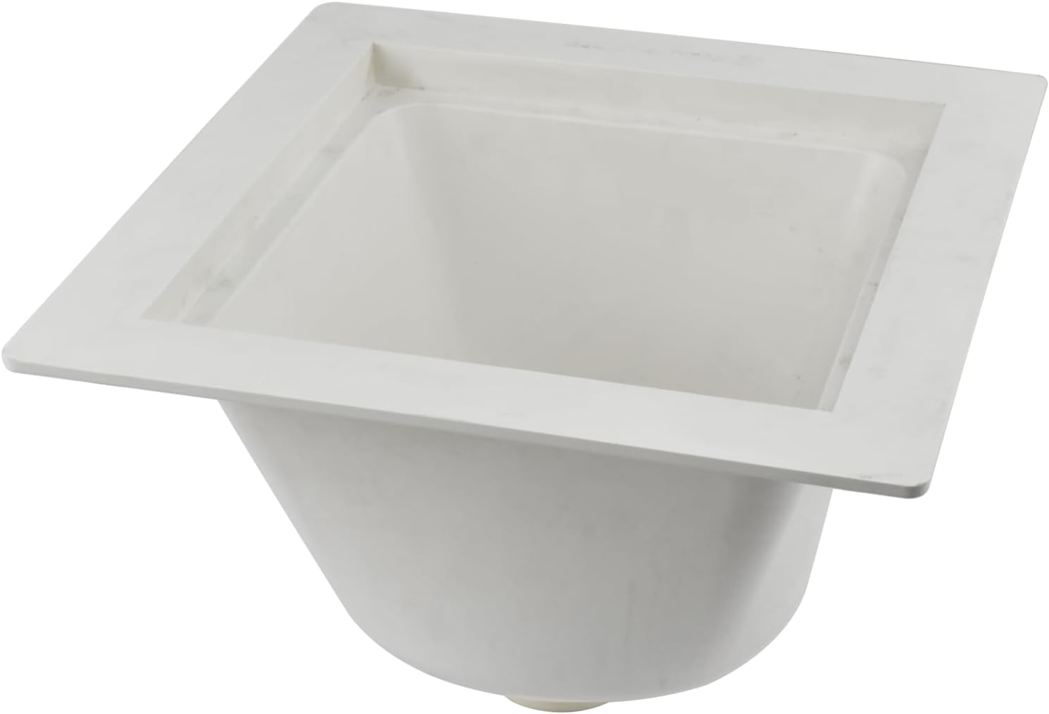 HYDRO MASTER Floor-Mounted PVC Utility Sink, White, 3 Inch Socket (3-Inch)