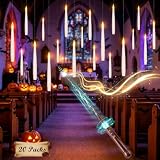Palmatte 20P Floating Candles with Wand Timer Halloween Decorations Indoor
