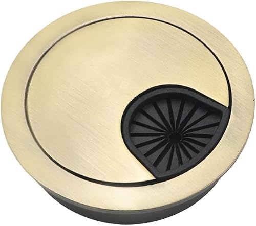 Miniatura 20 de MroMax Ojales de escritorio de aleación de zinc de 3.07 pulgadas, cubierta de agujero para cable, ojales de escritorio, organizador de cables para